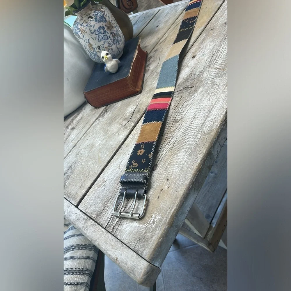 Southwestern Multi-Colored Canvas Belt. Women’s 38”L | Trendy | Chic. EUC